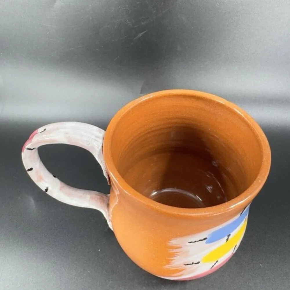 Vintage‎ 1988 Roberta Waterman Hand Made Oversize Coffee Mug Cup Made In Chicago